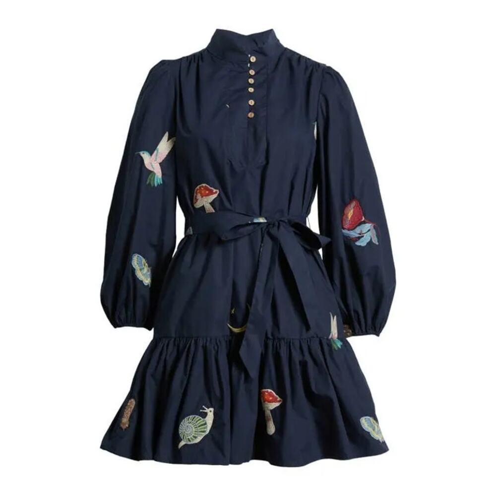 CIEBON Savannah Embroidered Cotton Shirtdress, Size XL - Picture 2 of 12